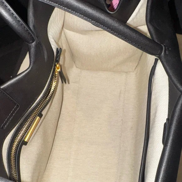 Tory Burch Black Leather Tote - Picture 3 of 5